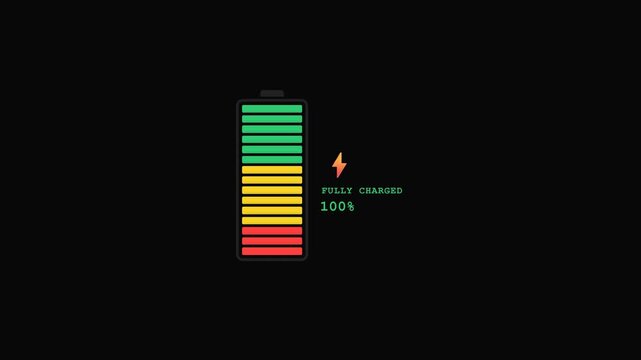 Phone Battery Charging Loop Motion Graphics