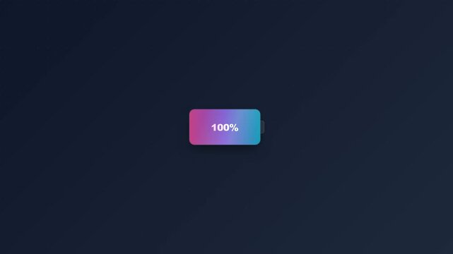 Battery Charging Animation 0 to 100 Percent
