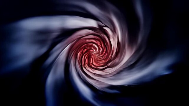 Spiral vortex abstract motion inside dark night.
