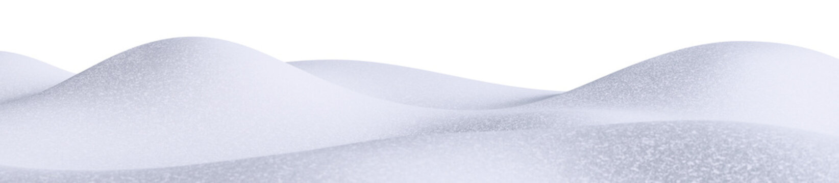 Isolated snow hills landscape. Winter snowdrift background.