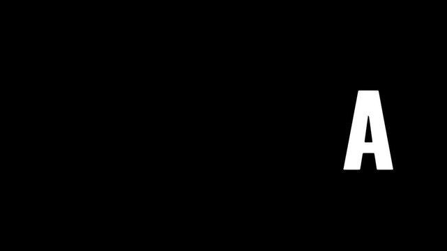 Minimalist white capital letter A isolated on a solid deep black background, creative typography graphic design element with high contrast