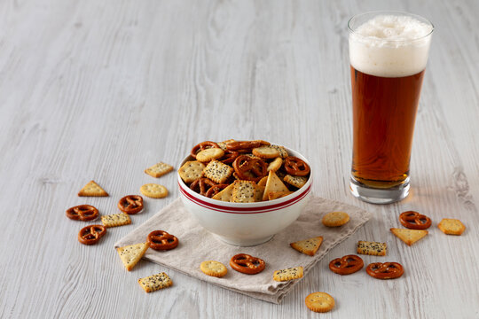 Homemade Crunchy Party Mix with Pretzels and Crackers