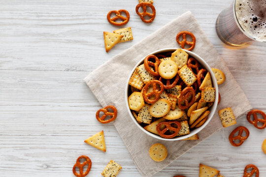 Homemade Crunchy Party Mix with Pretzels and Crackers