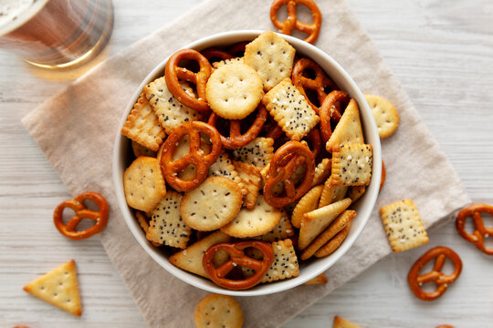 Homemade Crunchy Party Mix with Pretzels and Crackers