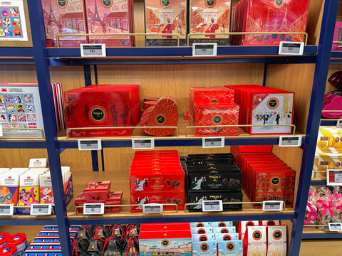 Maxims French Chocolate Assortment in Airport Duty Free Boutique