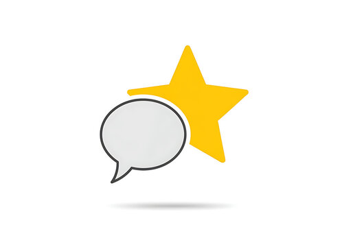 Customer feedback rating icon with speech bubble