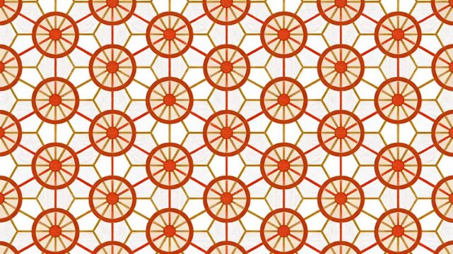 Traditional Japanese pattern background with geometric asanoha lines in gold