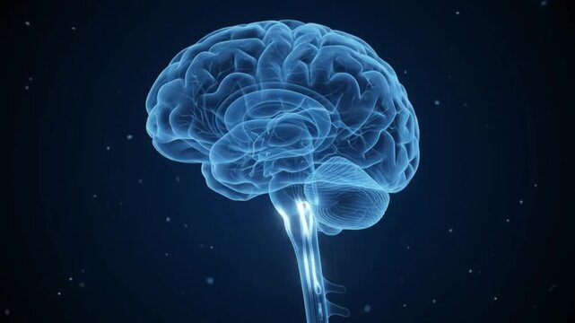 3D Animation of Human Brain Neurology Medical Science and Cognitive Function