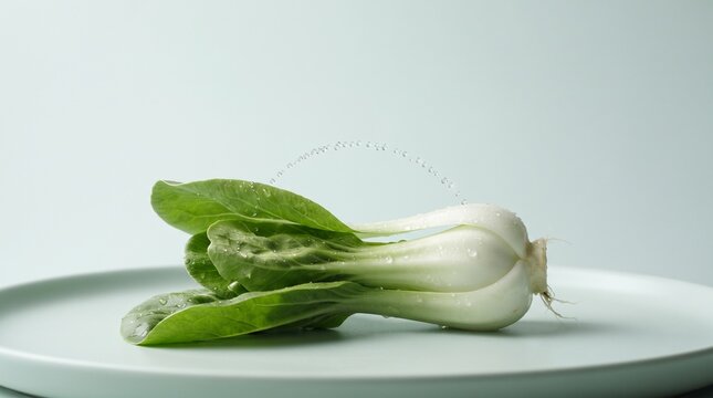 Fresh Bok Choy on a Clean Natural Surface
