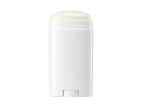 Sleek white deodorant stick isolated on transparent background