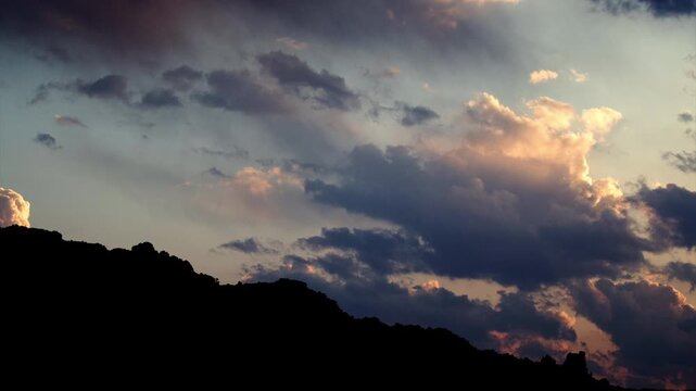 Cederberg mountains evening sky time lapse