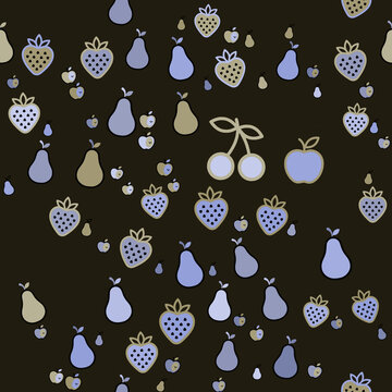 Stylized fruit pattern