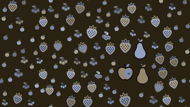 Stylized Fruit Pattern