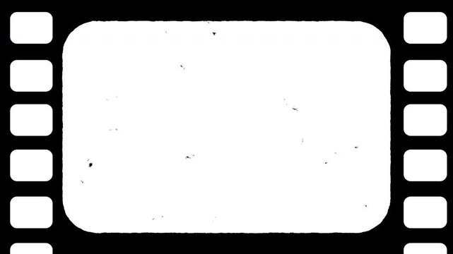 Noise Dirt Vintage 8mm Film Frame and Texture film strip overlay 4k video.