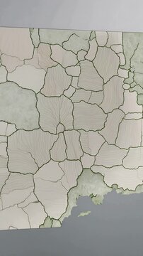 Vertical video: Sliding stylized regional map shifting upward in viewer, revealing jagged coastline
