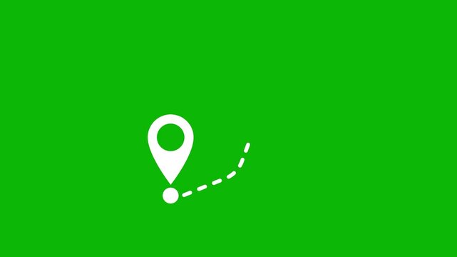Location route path maker animation with navigation motion