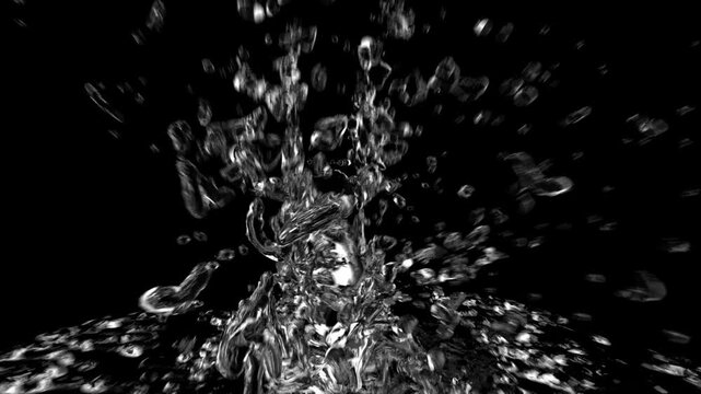 a water collide and splash animation