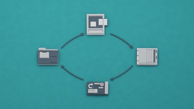 A chargeback reverses a merchant payment as accrual and subrogation carry the loss into a later claim, following a circuit back to the original dispute. Flat 3D style.
