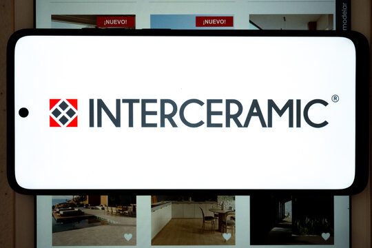 Interceramic company logo on display reflecting business