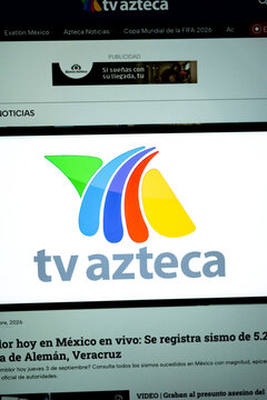 Tv azteca news and financial content displaying