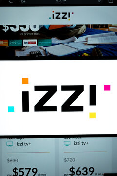 Izzi mexico telecommunications company branding reflected