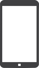 Smartphone or tablet device icon with empty blank white screen digital device mobile technology phone icon communication device smartphone cellphone technology communication electronics © Tassawar
