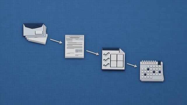 Deepening arrears move from dunning past the covenant deadline to a garnishment order, with wages withheld until the outstanding balance falls. Flat 3D style.