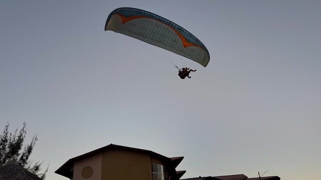 Aerial Adventure Sport at Canoa Quebrada, Northeast Brazil