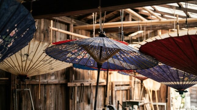 Traditional parasol display