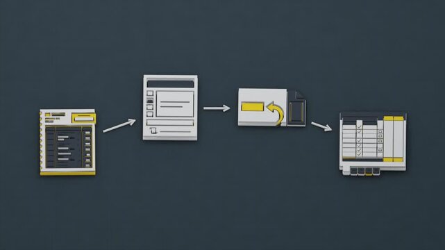 Chargeback reconciliation follows a defined path as a dispute triggers a ledger reversal, the statement is matched, and the refund closes the case. Flat 3D style.