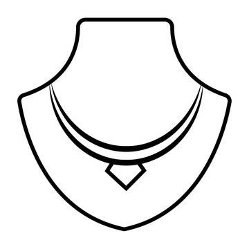Necklace Mannequin Bust Jewelry Display Stand Icon Line Art Vector Illustration in AI EPS SVG PNG