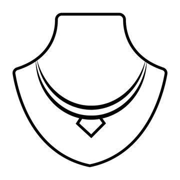 Necklace Mannequin Bust Jewelry Display Stand Icon Line Art Vector Illustration in AI EPS SVG PNG