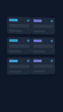 Floating Minimalist Dashboard UI Cards For Software Interface Mockup
