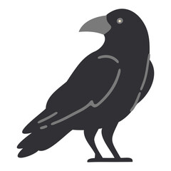 Obraz premium Hand-Drawn Halloween Raven Illustration for Spooky Commercial Designs