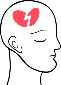 Vector isolated illustration of a person with unrequited love. Disappointment in love.