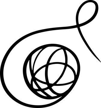 Vector isolated illustration of a ball of thread.