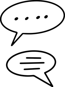 Vector isolated illustration of conversational lines.