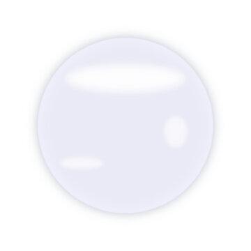 Simple round magnifying glass icon with a clean white lens and dark blue circular border for interface and search functionality isolated on a transparent background