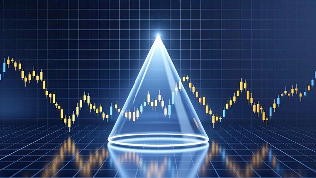 algorithmic trading visualization with candlestick charts and volume indicators
