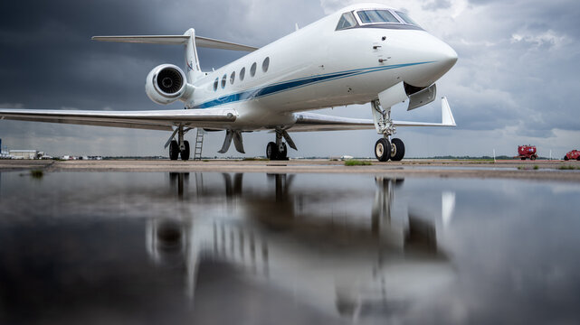 Stormy NASA Gulfstream Reflections