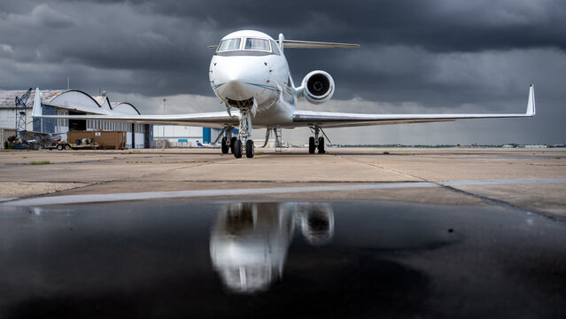 Stormy NASA Gulfstream Reflections