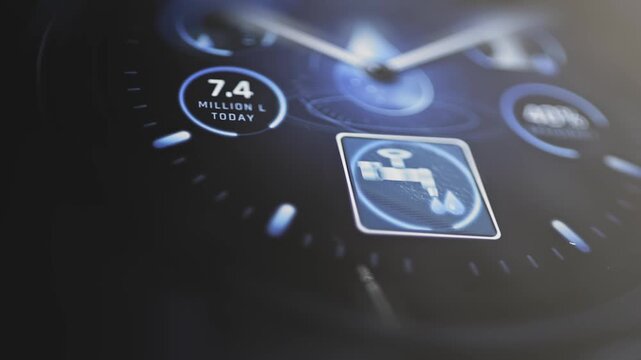 Daily water volume changes under touchscreen control