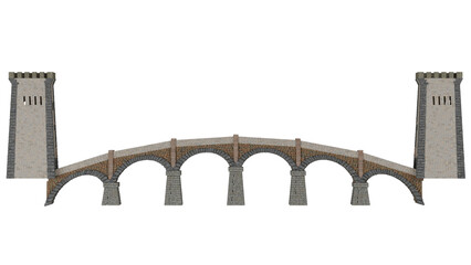 Medieval Fantasy Bridge Two Watchtowers Castle © G Graphic & Motion