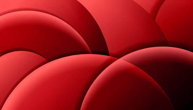 Abstract red circles pattern with soft shadows