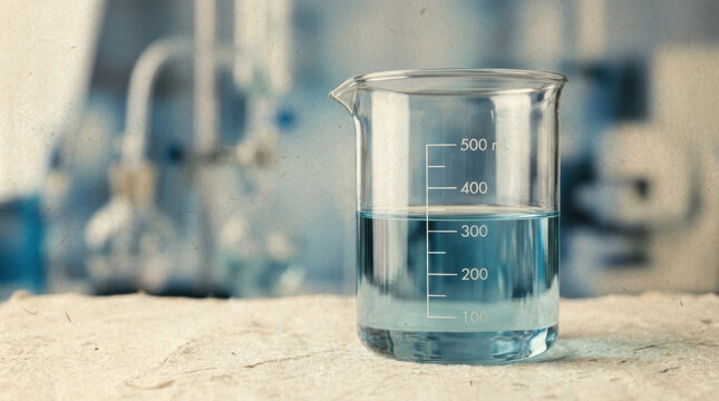 Biotech innovation funding advances healthcare through precise laboratory measurement and sterile research practice with clear liquid glass beaker