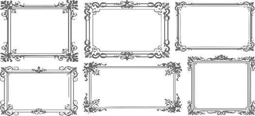 Vintage Heraldic Ornaments, Fleur de Lis, Crowns, Decorative Frames and Elegant Flourish Elements. © FADED REBEL