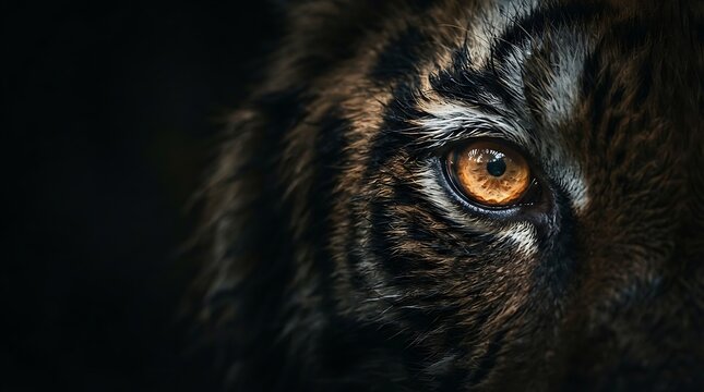 Intense Tiger Eye Close Up for World Wildlife Conservation Day