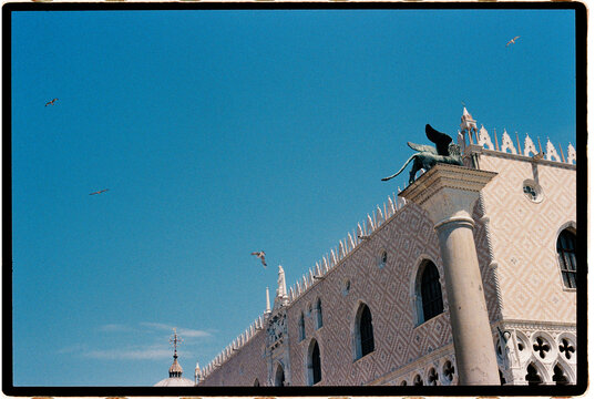 Winged lion statue in venice