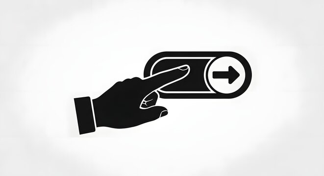 Toggle icon shows a finger sliding a button on white background