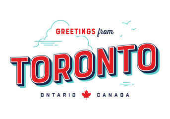 Obraz premium Greetings From Toronto, Ontario, Canada.